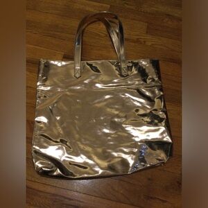 Rose Gold Metallic Tote Bag gently used.